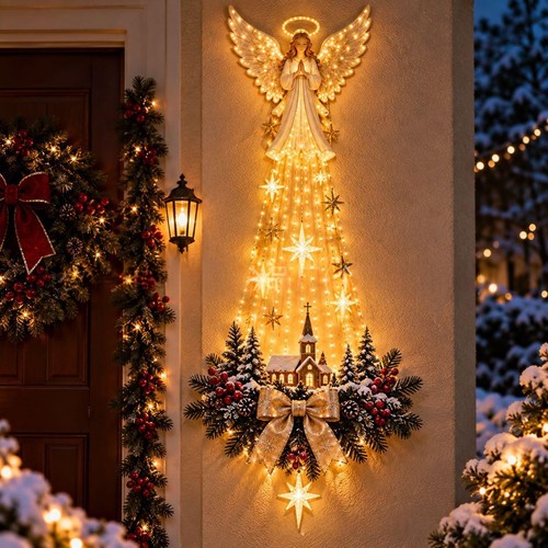 Christmas angel wall light - christmas,