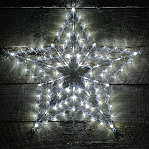 50cm white 100 led window - window, star