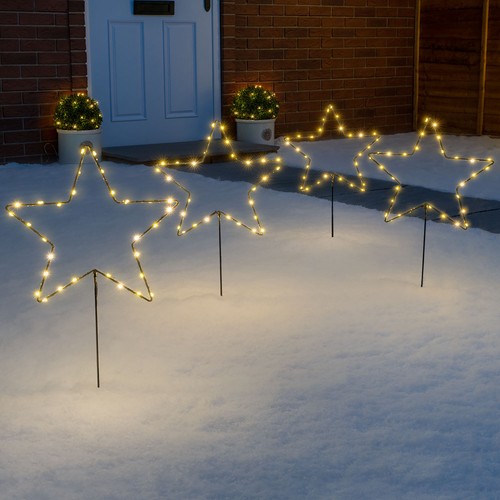 Star christmas pathway lights - star,