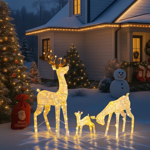 3pcs lighted christmas - 3pcs,