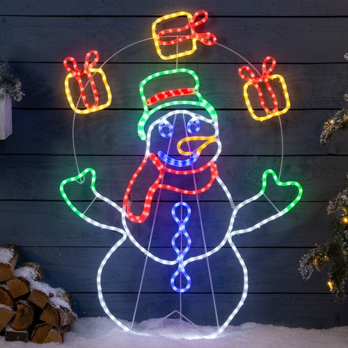 Snowman rope light - light, outdoor