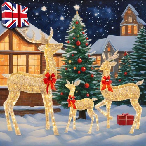 3pcs led christmas reindeer - led,