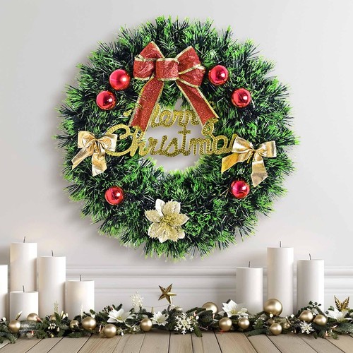 Merry christmas door wreath - door,