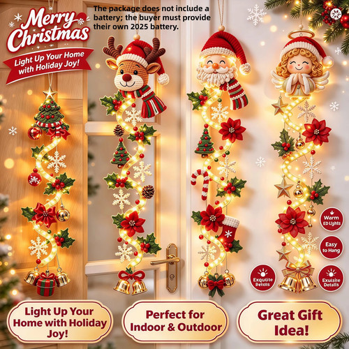 Glowing christmas door - door, hanger