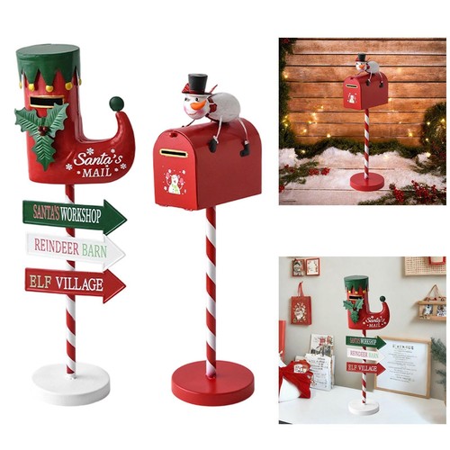 Christmas mailbox statue - mailbox,