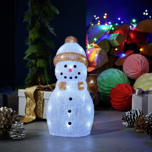 Home acrylic snowman - acrylic, christmas