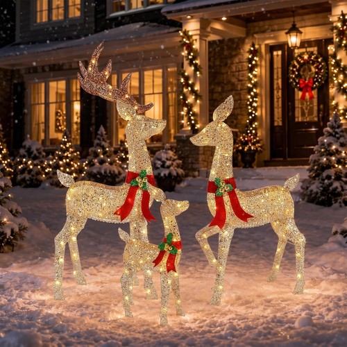 52inch lighted christmas deer - lighted,