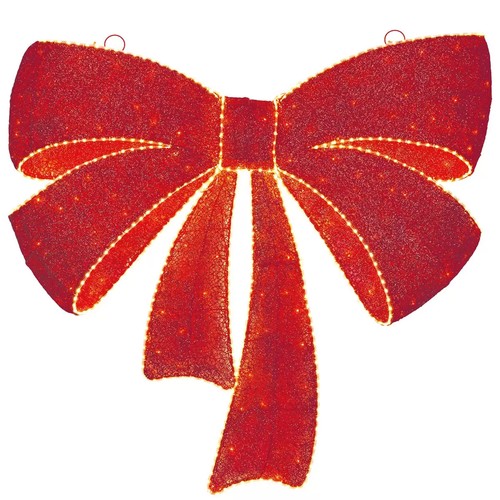 Glitter mesh led bow - glitter,