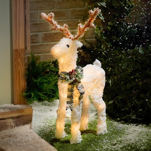 65cm light frosted reindeer - up,