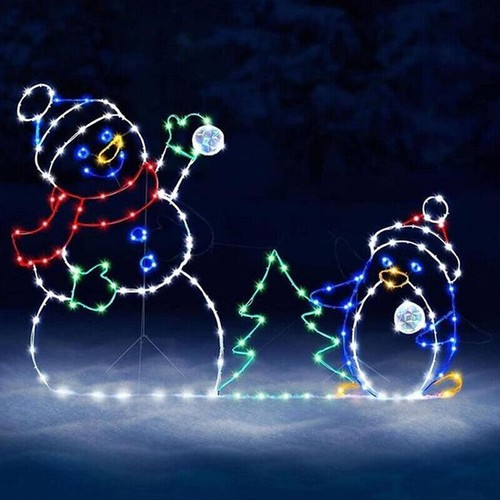 Outdoor penguin snowman light - outdoor,