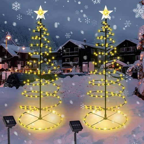 2pcs led christmas tree solar - 2pcs,