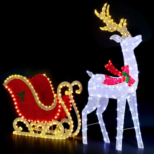 Light reindeer sleigh - up,