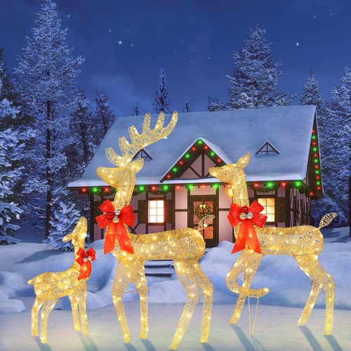 Set pre lit reindeer deer - 3,