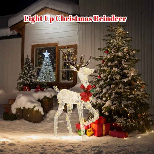 120cm pre lit reindeer - 120cm,