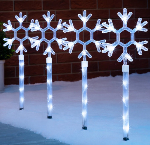 Snowflake path lights set - path,