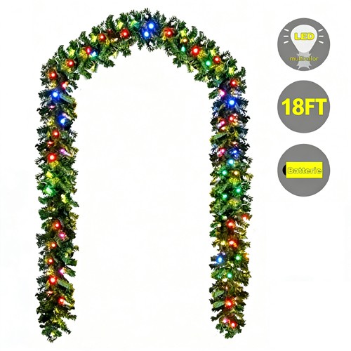 18ft christmas garland with - christmas,