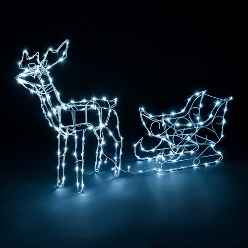 Reindeer sleigh light - reindeer,
