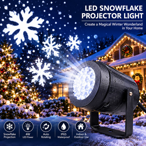 Christmas snowflake projector - christmas,