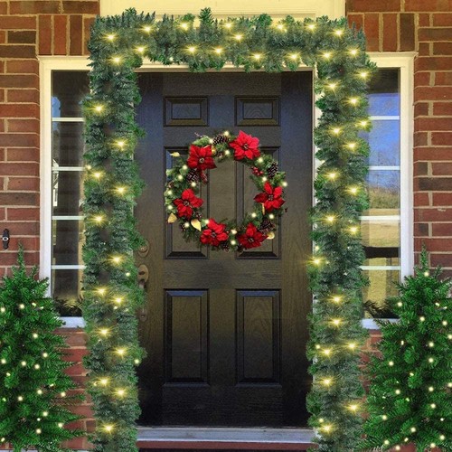 9ft christmas garland with - garland,