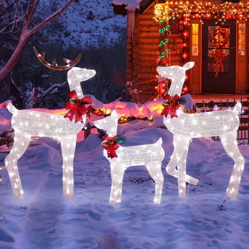 Christmas led reindeer family - christmas,