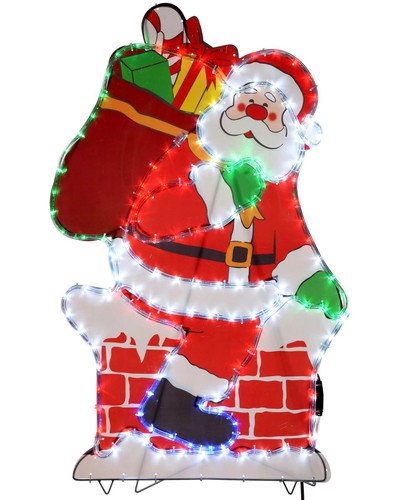 95cm pre lit santa chimney - 95cm, on
