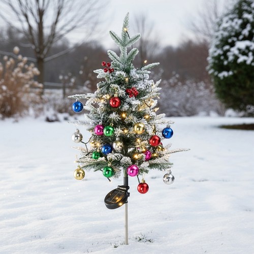 Solar powered snowy christmas - solar,