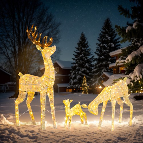 Christmas lighted reindeer - lighted,