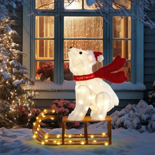 34in christmas sleigh polar - christmas,