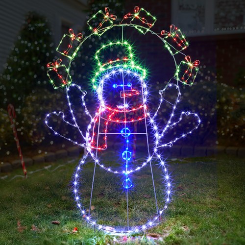 5ft lighted christmas snowman - 5ft,
