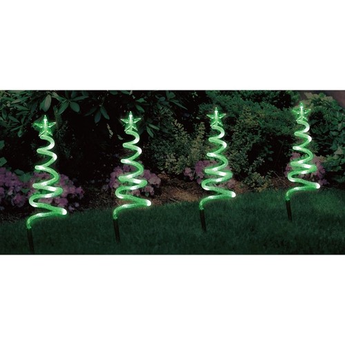 Green spiral christmas tree - green,