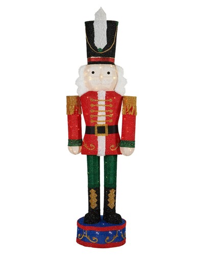 165cm pre lit nutcracker - pre-lit,