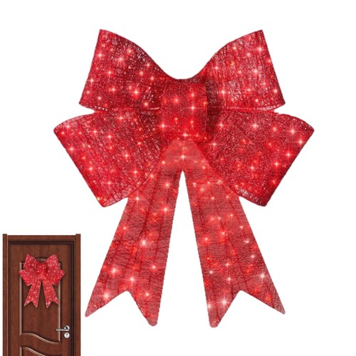 60cm lighted christmas bow - 60cm,