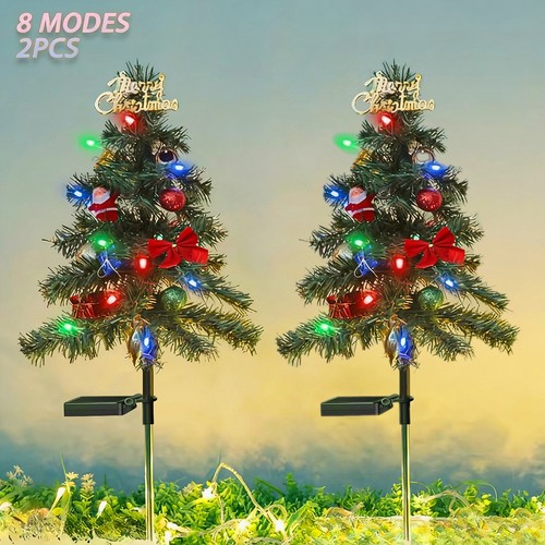 Solar christmas tree - christmas,